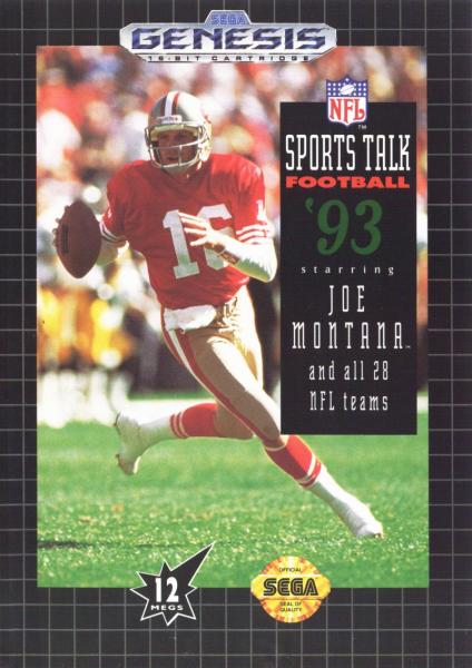 NFL Sports Talk Football 93 Starring Joe Montana - Genesis