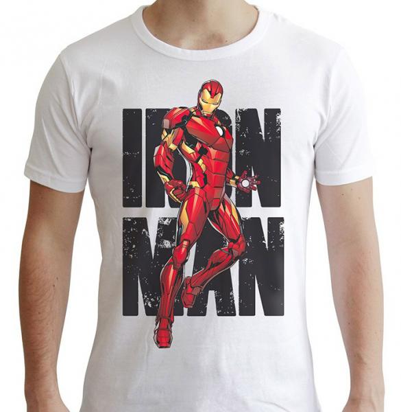 T-Shirt - Marvel - Iron Man Classic - White - Large (ABYTEX407)