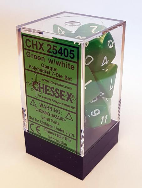 Tärningsset - Green White (CHX25405)