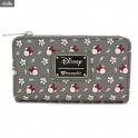 Loungefly - Disney Minnie SM Grey AOP Top Zip Wallet