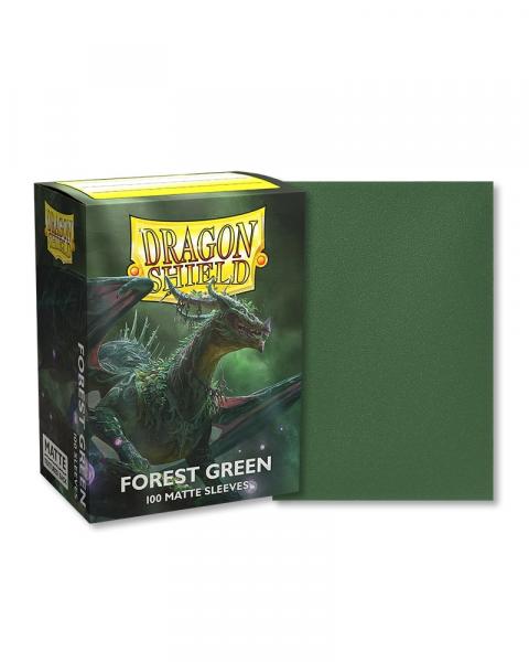 Plastfickor - Dragon Shield - Matte Forest Green (100 st, 63x88mm)